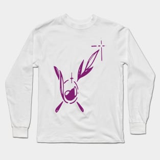 purple floral Sagittarius zodiac sign Long Sleeve T-Shirt